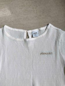 Pancoat White Textured T-Shirt