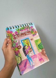 Artistic French Door Scene Painting