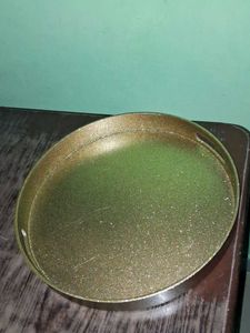 Sparkling Gold Round Serving Tray