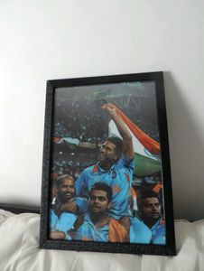 Framed Indian Cricket Victory A4 Poster