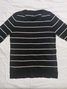 Classic Striped Black and White Top
