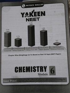 Yakeen NEET Chemistry Modules PW Dropper 11 and 12