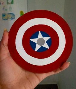 Captain America Shield Hand-Painted Decor