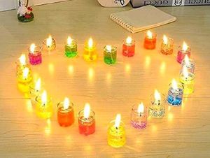 BRAND NEW*** GLASS GEL CANDLES Pack Of 12