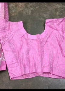 Elegant Pink Net Saree