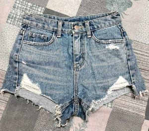 Distressed Denim Shorts