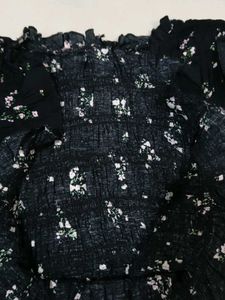 Floral Smocked Sleeveless Top