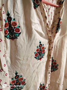 Melange White Kurta with Diamond Print
