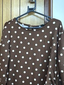 💌sale💌Brown Polka Dot Maxi Dress