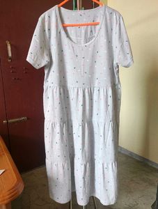 Tiered Midi Dress with Cute Print