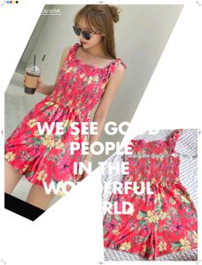Floral Print Smocked Romper