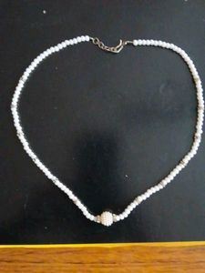 Elegant White Beaded Necklace