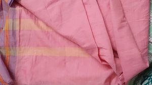 Striped Cotton Fabric - Pink &amp; Lavender