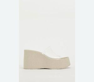 ZARA Vinyl Wedge Sandals