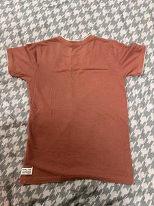 Comfortable Brown Striped T-Shirt