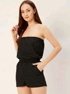 Polka Print Women Jumpsuit