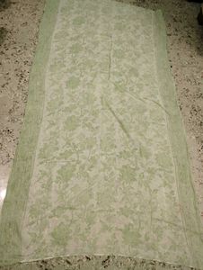 Light Green Floral Dupatta
