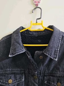 Black Denim Jacket (fleece lining)