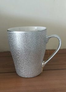 Sparkling Silver Textured Coffee Mug