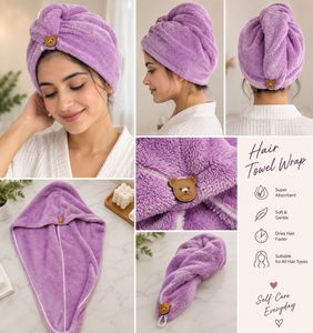 Purple Hair Towel Wrap