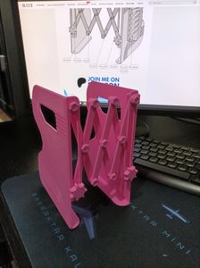 Red Expandable Bookends with Pen Holder