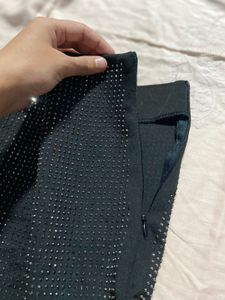 Sparkly Black Mini Skirt