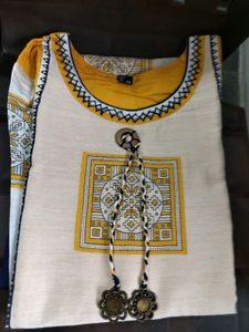 Mustard yellow kurti