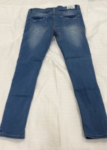 Blue Distressed Skinny Jeans
