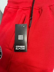 RED CONVERSE LOWER WITH SIDE POCKET