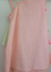 Chiffon Ruffle Dress Material for Girls