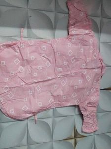 Pink Printed Cotton Blouse