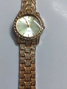 Rose Gold Rhinestone Watch