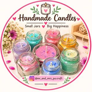 Handmade Scented Jar Candles set of 8