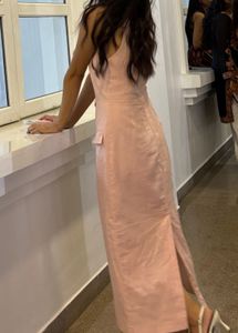 Zara Elegant Pastel Pink Sleeveless Vest Dress