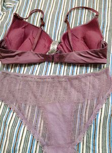 Purple Bra &amp; Panty Set