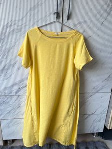 AND Yellow Polka Dot Casual Dress