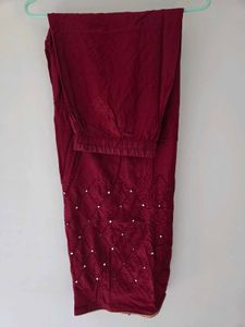 Maroon Kurta Set with Dupatta