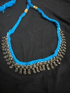 Blue Oxidised Necklace