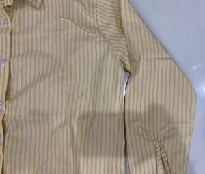 Light Yellow Striped Formal Shirt