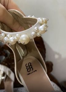 Elegant Pearl Embellished Heels
