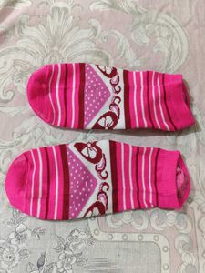 Cute Pink Striped Socks