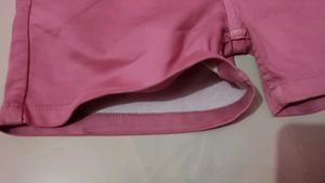Pink Casual Shorts
