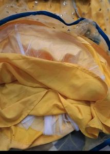 Yellow &amp; Blue Embellished Lehenga Choli