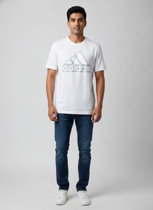 Adidas White Graphic T-Shirt