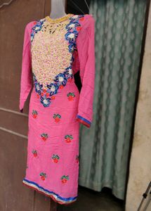 Full embellished pink Kurta