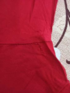 Red Embroidered Kurta