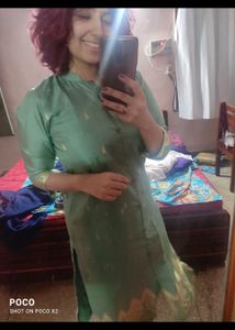 Seafoam Green Pure Silk Suit