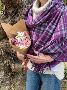 Pintresty 🌸Purple Plaid Scarf