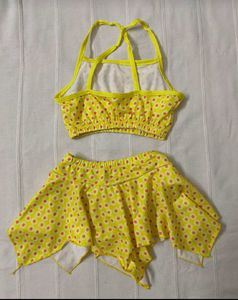 Cute Kids Yellow Polka Dot Swimsuit