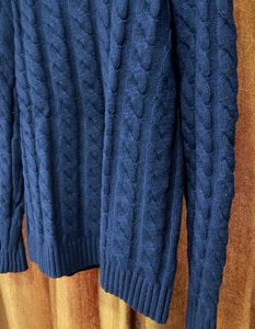 Tommy Hilfiger Navy Blue Cable Knit Sweater